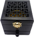 Nazareth Store Black Wood Incense Burner Holder, Natural Ash Wood Box Distiller for Aromatherapy