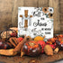 Christian Sign Fall Decor, Rustic Wood Box Desk Decor for Living Room and Bedroom, 5x5 Inch "Fall for Jesus He Never