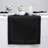 Solino Home Linen Black Table Runner, 100% Pure Linen Hemstitch, 14 x 72 Inch for Dining, Summer, Fall