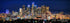 Los Angeles Skyline 2019 Photo Print Unframed Night Color LA, 11.75 x 36 inches Photographic Panorama Poster