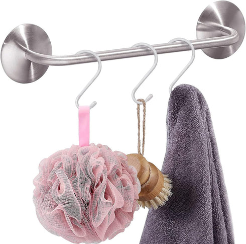 4 Pack Large S Hooks for Hanging Heavy Duty, 6 inch Non Slip Vinyl Coated Metal Closet S Hooks for Kitchen Utensils,