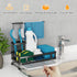 304 Godboat Kitchen Sink Organizer with Brush Rack, Stainless Steel Dish Soap Dispenser, Sponge Holder for Kitchen