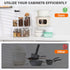 Hampsele Countertop Kitchen(4 Acrylic Kitchen Cabinet Organizer Shelf, Spice Rack, Plate and Cupboard Storage Riser