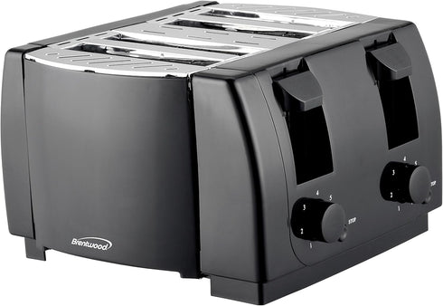 Brentwood TS-285 Toaster: Cool Touch, 4-Slice, Black