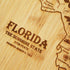 Premium Bamboo State-Shaped Cutting Board Set - USA Map Design, Kitchen Decor, Florida, Sustainable Wooden Chopping