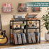 3-Tier 120 Albums, LELELINKY Record Player Stand, End Side Table with Vinyl Record Storage, Vinyl Record Holder Up
