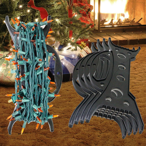 4Pack Christmas Light Storage Holder, All-Purpose Organizer for Holiday Light Cords, String Lights, Extensions,