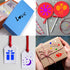 Konsait 50Pack Cake Stencil Templates, Reusable Baking Tools for Cake Cookies, Coffee Decorating Molds