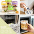 Loodkyoo 4 Pack 2-Tier Salad Cup with Dressing Container and Spoons - Portable Plastic Salad Prep Containers to Go