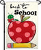 Welcome Back to School Garden Flag 12x18 Inch, Double Sided Love Heart Apple First Day Outdoor House Decoration
