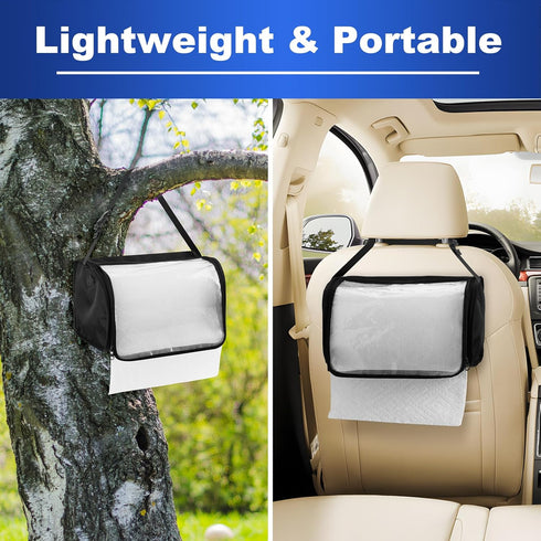 Homakover Kitchen Paper Towel Holder, Hanging Paper Towel Dispenser with Transparent Cover, Easy to Tear Papers