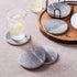 Absorbent Coasters for Drinks - LIFVER Ceramic Coasters Set of 6 with Cork Base, Grey
