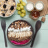 Vikra Set of 4 Vietnamese Coconut Bowls with Spoons and Forks, 100% Natural Handmade Eco-Friendly Kitchen Bowls