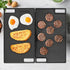 Cast Iron Reversible Grill/Griddle Set: Pre-Seasoned Non-Stick with Press, Scraper & Mitts for Indoor Outdoor Cooking