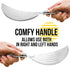 Held Crescent Drainer Pan Strainer with Handle, Stainless Steel Food Colander for Spaghetti, Noodles, Vegetables