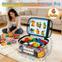 Blissleaf 6 Pack Large Clear Toy Storage Bag with Name Tag, Waterproof PVC Toy Organizer Bags with Zipper & Manual