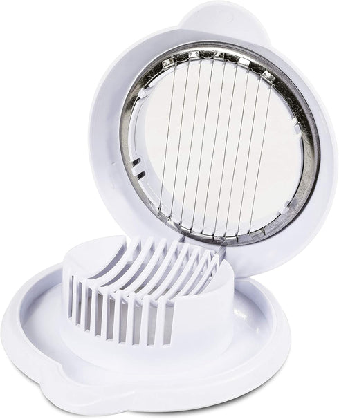 COMMERCIAL CHEF Egg Chopper, Safe Food Chopper, Egg Cutter, Mushroom & Strawberry Slicer for Salads, White