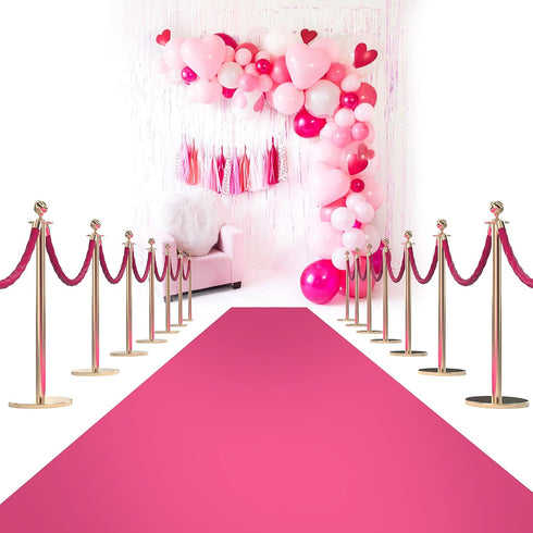 Red Carpet Floor Runner Hollywood Party Decoration Fabric 100 GSM (Pink, 2x15 Feet)