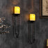 Sconce(Set 2)-Medieval Candle of Metal Wall Decorations-Gothic Retro Chain Wall Candle Sconces-Black Wall Sconces