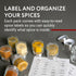 Pack 15-1.74 Oz IMPRESA Hexagon Magnetic Spice Jars - of Strong Magnetic Seasoning Containers - Space-Saving Honeycomb