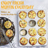 E-far Muffin Pan 12-Cup, Stainless Steel Cupcake Baking Tins for Oven, Non-toxic & Dishwasher Safe