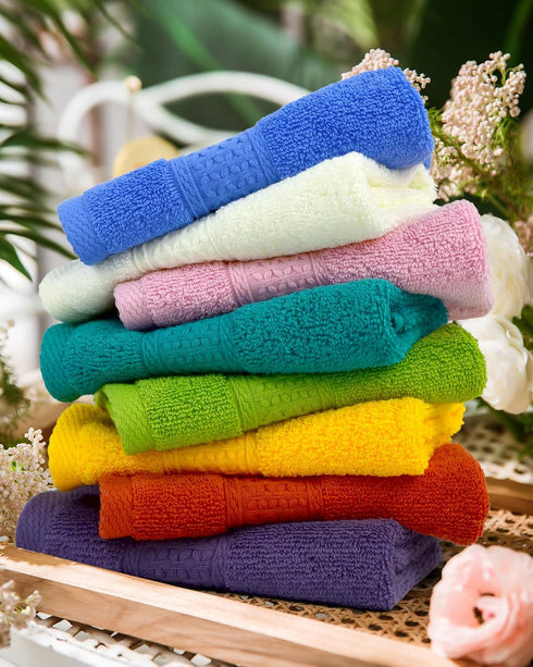 24-Pack Set (8 13 13) 100% Cleanbear Wash Cloths for Your Body Washcloths Soft Cotton Face Cloths, Large Shower Wash