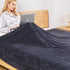Fleece Blanket Queen Size for All Season 350GSM - Premium Lightweight Anti-Static Throw for Queen/Full Size Bed, Dark