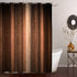 Gibelle Brown Striped Shower Curtain - Orange Copper and Pale Peach Abstract Vintage Ombre Design, 72x72