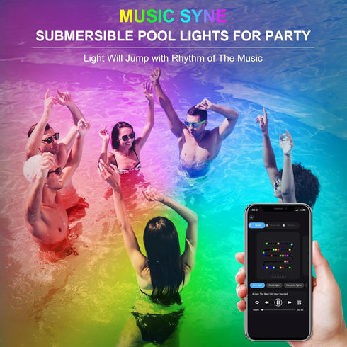 18 IP68 Pool(Set 2) RGB Underwater Pond Lights, Super Bright LED Submersible Fountain Lights Color Changing Spotlights