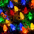 C6 2 Pack 20ft 60LED 8 Brightown LED Christmas String Lights - Battery Operated Strawberry String Lights with Timer