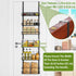 6 6 Churboro Over the Door Pantry Organizer Rack with Adjustable Baskets, Tiers Dual-use Spice Rack- Hanging or Wall