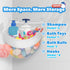 4.32 UNEEDE Gallons Corner Mounted Bath Toy Storage Holder, Mesh Shower Caddy for Bathtub Organizer, Quick Dry Holder