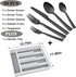 LIANYU 20-Piece Black Silverware Set with Tray, Stainless Steel Square Flatware Cutlery Set for 4, Black Eating Utensils for Home Restaurant, Dishwasher Safe, Mirror Finished by LIANYU