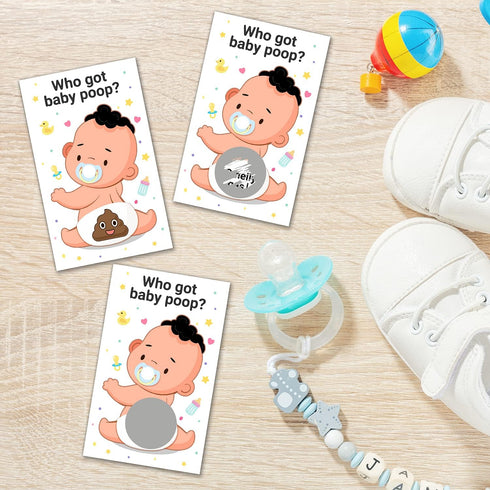 Baby Shower Games 38 Raffle Cards, Dirty Diaper Scratch Off Game, Fun and Easy Baby Shower Activity