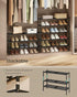 Closet, 3-Tier, 12-16 ULBS053BH01 SONGMICS Bamboo Shoe Rack for Stackable Shoe Oragnizer with Modular Structure