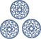 Makerstep Silicone Trivet Mat Set, 3 Heart Design Trivets, Non Slip Hot Pan Holder for Kitchen, Blue