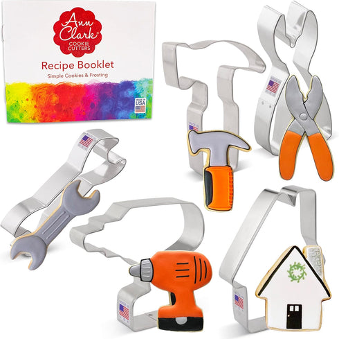 Father's Day 5-Pc. Cookie Cutters Set, Tools & Construction Made in USA by Ann Clark