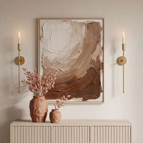 Lumpro 23-inch Set 2, Large Wall Candle Sconces, of Wall Mounted Candle Holder, Modern Chic Home Decor for Bedroom