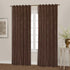 Starburst Window Curtain Panel, Chocolate - 54 by 63-Inch