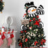 Winter Snowman Cardinal Fence Peeker Yard Garden Signs Let It Snow Red Bird Tree Topper Ornaments
