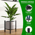 AMOOSON 8 9 10 11 12 inch Plant Stand Indoor Adjustable, Metal Modern Plant Stand, Heavy Duty Stable Plant Pot Flower