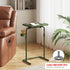 TB01BOG091 TUTOTAK C Shaped End Table with Tiltable Surface, Adjustable Height Side Table, Slide Under Couch Table TV