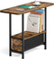 AOODA Living Room Side Table with Drawer, 2 Tier Slim End Tables