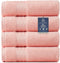 COZYART Pink Hand Towels for Bathroom 4 Pcs, 13x30 100% Cotton Guest