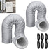 Portable AC Hose Insulation Sleeve Set of 2, Insulated Hose Cover Wrap for 5" & 5.9" Diameter Exhaust Hose, Light Gray
