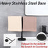 GERZWY Modern Hand Towel Holder Tree Rack Free Standing SUS 304 Stainless Steel Towel Ring, Matte Black DZY06-BK