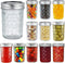 YEBODA 12 Pack 8 oz Mason Jars with Airtight Lids and Bands