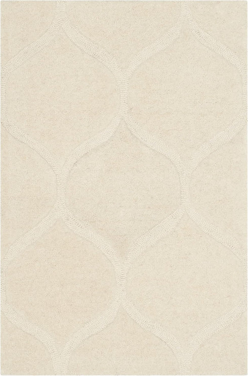 SAFAVIEH Cambridge Collection Accent Rug - Handmade Moroccan Ogee Wool, 2' x 3', Ivory, Ideal for High Traffic Areas