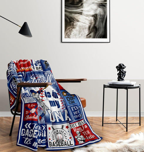 Baseball Gifts for Boys 8-12 - Coach Gifts & Gifts for Men - Baseball Player/Lover Blanket 50" x 60"