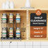 Mystozer 7.4" Wx10.43 Dx8.26 3 2 Pull Out Spice Rack Organizer for Cabinet, Slide Out Spice Racks, Easy to Install